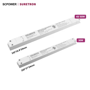 30W 40W 60W Triac-Dimmable LED Driver Power Supply AC 120V to DC 24V Class 2 Transformer with Lutron Dimmers