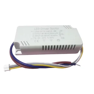 30W AC165 265V Constant Current 240mA DC Plug Panel Light Tricolor LED Driver Triac Dimmable Plastic