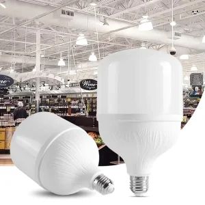 30W E27 T Shape LED Bulb 6000K Cool White for Home and Workshop