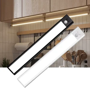 30cm Black USB Rechargeable Magnetic Motion Sensor LED Light for Kitchens, Wardrobes and Under Cabinets