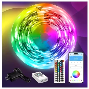 30m 24V IP20 2835 Multi color RGB Led Strip Light with for Smart APP Control 44keys Remote Copper Flex Ribbon