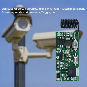 315/433MHz RF Wireless 1-Channel Receiver Switch, DC 3.7-30V, Mini Size, for LED Remote Control