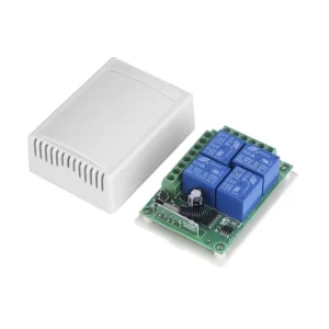 315MHz 433MHz 12V 4-Channel Wireless Remote Control System for Lights Motors and Garage Doors