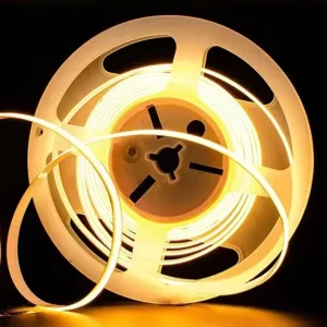 320 LEDs 5mm width 12V 24V No Dark Spot Indoor Flicker Free cob LED strip light High Brightness CRI 95+ CE ROHS Certified