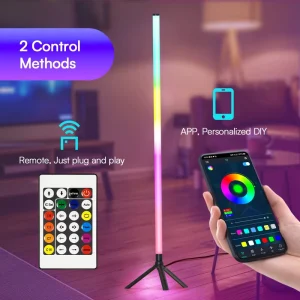 360 Degree Luminous Floor Ambient Light RGBIC Music Rhythm Sound Pickup Lamp