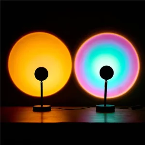 360 Degree RGB Sunset Rainbow Christmas Projection Lamp High CRI 90 USB Modern Floor Stand Night Light Living Room Indoor