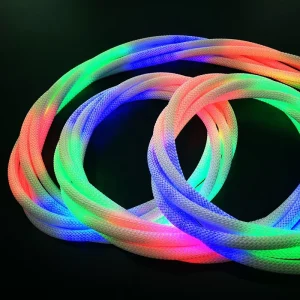 360-Degree Round D15mm RGBIC LED Neon Strip IP67 Waterproof Silicone Tube for Architectural Lighting