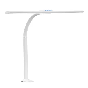 36W Modern Aluminum LED Desk Lamp with Wide Viewing Angle 2400 Lumens Dimmable Gooseneck AC Powered for Office Use