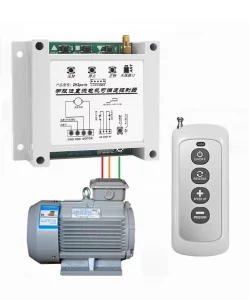 38V 2CH 30A 433M Smart Metal Curtain Motor Controller with Forward Reverse Rotation Remote Control for Garage Sliding Doors