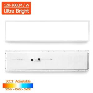 3CCT Adjustable Dimmable 36W 40W 48W LED Panel Light Surface-Mounted Flat Backlit 30×120 2×4