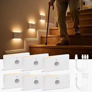 3CCT Modern Smart LED Induction Night Light Rechargeable Electric Bedside Lamp Sensor Ambiance Wall Lamp Dimmable Cabinet Lamp
