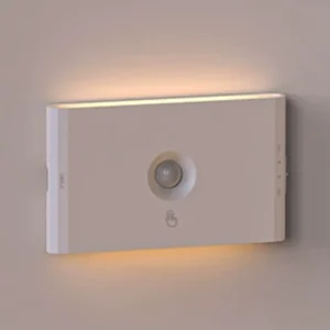 3CCT Motion and Dusk to Dawn Sensor Night Light Rechargeable Warm White Side Illuminated Step Lamp for Bedroom Bathroom Stairway