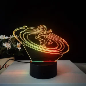 3D Art Night Lamp Luminous Colorful Led Night Lights Desktop Home Decor Remote Control Astronaut Tables Acrylic Lamp Bedroom