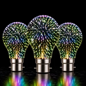 3D Firework Light Bulb Holiday Bulb Starry Sky Light Bulb B22 2320v A60 3D Fireworks LED Bulb Supplier LED Decorative Bulbs