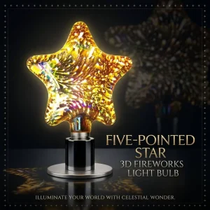 3D Fireworks LED Glass Bulb E27 220V for Christmas Party Home Bar Decor