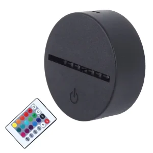 3D LED Night Light Base with Remote and Touch Control, 3×AA Battery