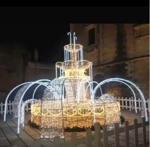 3D LED Rope Motif Light Christmas Wedding Decor Large Outdoor Waterproof Garden Decoration Waterfalls Fountain Theme Light Show