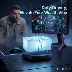 3D Printed Magnetic Levitation Money Lamp 360 Floating LED Touch Light RGB Night Light