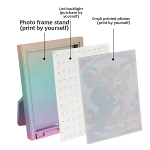 3D Printer Expansion Board T Shaped CMYK Light Panel Relief Translucent Backlight LED Kit USB Powered 5V Dual Control (Button