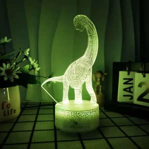 3D USB Plug-In Indoor Colorful LED Bedside Night Light