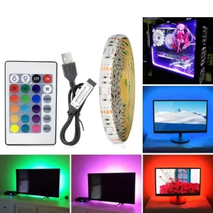 3M 5050 Smart RGB LED Strip Light 5V Flexible Remote Control IP20 USB