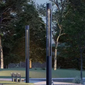 3M Outdoor Modern LED Solar Garden Lights Warm White IP65 Aluminum Street and Villa Park Lighting