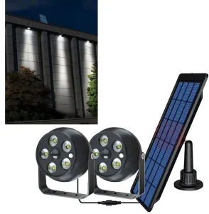 3W 320LM Solar Split Security Light, Warm White, PIR Motion Sensor, 10 LEDs, 3-Meter Cable