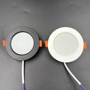 3W 5W 6W Black Slim DOB LED Panel Light Plastic Body for Home and Office
