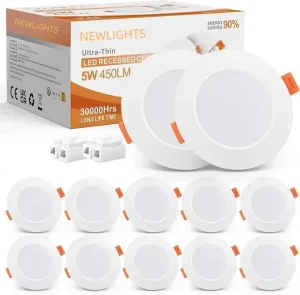 3W 6W 9W 12W 18W 24W Commercial Plastic Surface Recessed Mounted Slim Round Square Led Ceiling Panel Light for Home