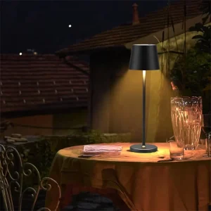 3W Aluminium Luxury Warm Light RGB Table Lamp USB Rechargeable Dinning Table Lamp for Hotel Bedside or Living Room