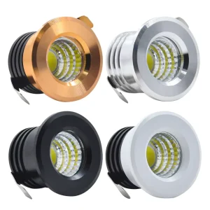 3W COB Recessed Adjustable Dimmable Aluminum LED Ceiling Spotlight Touch Control for Jewelry Cabinets
