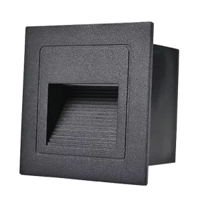 3W RGB Square Aluminum Polycarbonate Waterproof LED Step Light Recessed Foot Lamp for Staircase Garden Ambient Decor Lighting
