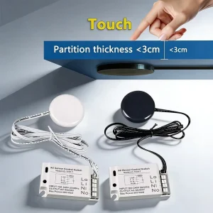 3cm Wooden Board LED Cabinet Light 110V/220V Dimmable Touch Switch for Wardrobe
