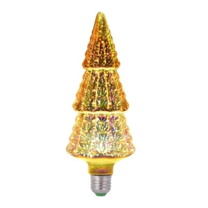 3d Fireworks Led Bulb Christmas Tree shaped Light Bulb Fireworks Bulb for Christmas Decoration for Party Wedding bar Hotel