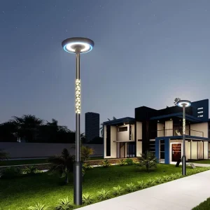 3m IP65 Aluminum Solar Garden Light High Pole Landscape Lighting for Community Street Villa Park