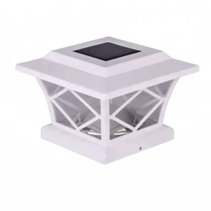4*4 5*5 PVC White Plastic Solar Fence Post Cap Garden Fence Light