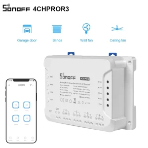 4-Channel 433MHz RF Wireless WiFi Light Switch Module with Remote Control