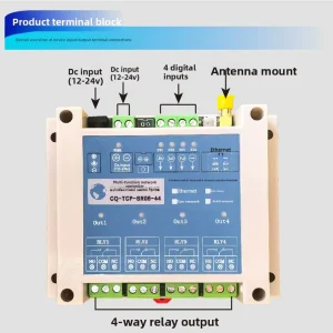 4-Channel LoRa Wireless Remote Switch Controller Automatic Bidirectional Transmission 2-5km Range Rechargeable Battery