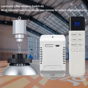 4-Channel Motor Wireless Remote Control Switch with Rolling Code, 8 Buttons, 50m Range, AC 220V