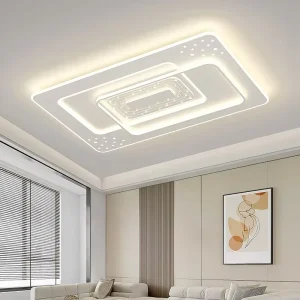 4 Light LED Ceiling Fixture Remote Control Dimmable Ceiling Lamp for Bedroom Living Room Factory Custom