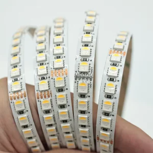 4-in-1 Flexible RGBW LED Strip 24V 120 LEDs/m Dimmable Bendable with Remote App Control for Bedroom, Gaming Room, and TV
