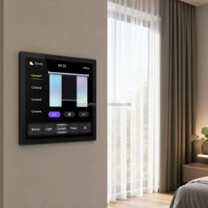 4 inch TUYA Smart Switch Control Panel 8 Switches 4 Relays 3 Way Curtain 1 AC Control Wi Fi Enabled Tuya Control 86 Design