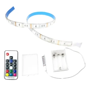 4.5V Battery-Operated 50cm RGB LED Strip Light Waterproof Craft and Hobby Light with Battery Pack