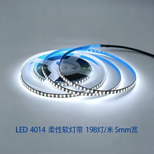 4014 IP20 LED Strip Light 12V/24V Surface-Mount Self-Adhesive Glare-Free 5mm Narrow Profile Flexible Flicker-Free