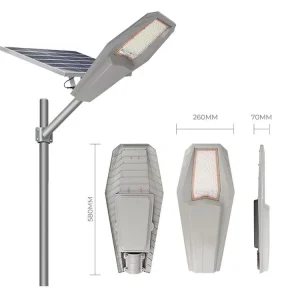 40W Outdoor LED Solar Streetlight with Smart Remote Control