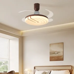 42-Inch LED Ceiling Fan with Retractable Lamp, 4 Blades, 6-Speed Remote Control and 220V Motor