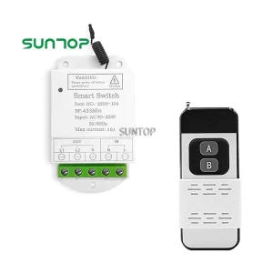 433 MHz Universal Wireless Remote Control Switch AC 85-250V 110V 220V 2CH Relay Receiver Module with RF Remote Controls