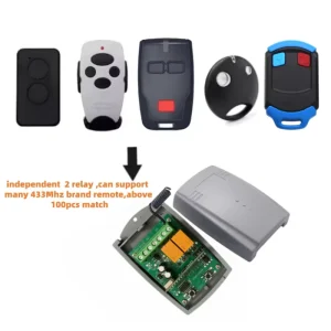 433.92mhz AVIDSEN Receiver Switch 12V 24V for AVIDSEN 104251 104250 104257 654250 114253 Garage Door Remote Control 2 Channels