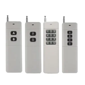 433MHz 315MHz Long-Range Wireless LED Remote Control Switch with Learning Code for Garage Doors