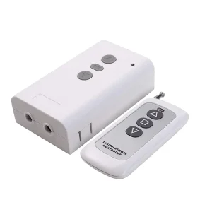 433MHz AC220V 2CH Relay Receiver and RF Transmitter Wireless Remote Control Switch for Motor Forward Reverse Electric Curtain